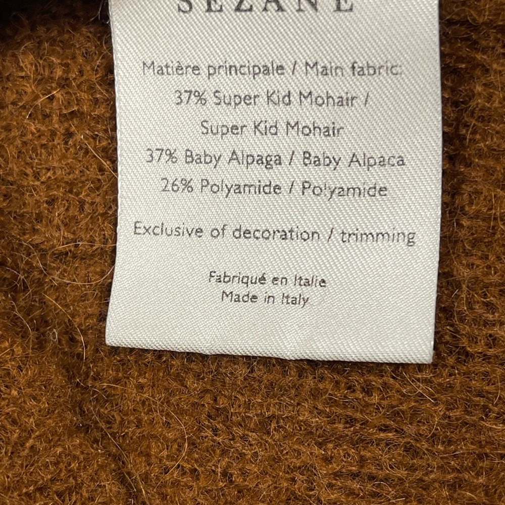 Sezane Super Kid Mohair and Alpaca mix Cardigan. Carolyn Kennedy, French girl - Picture 5 of 6